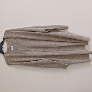 Old Navy Long Oatmeal Marl Open Front Cardigan